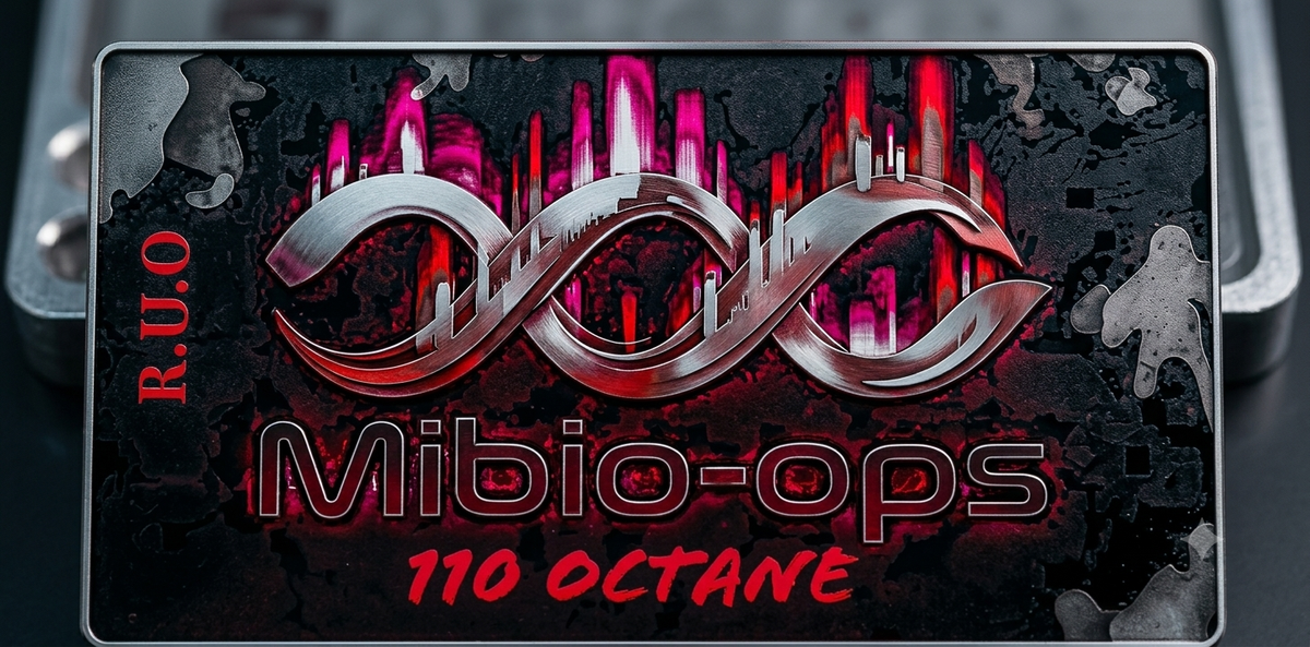 Mibio-ops 110 OCTANE label graphic